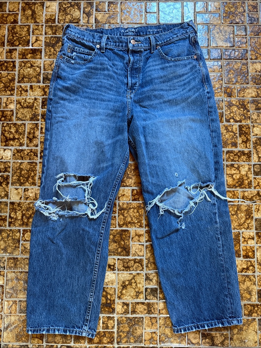 Ariat tomboy Ripped Blue Denim Jeans